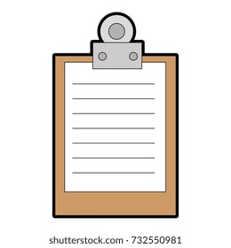 clipboard document isolated icon