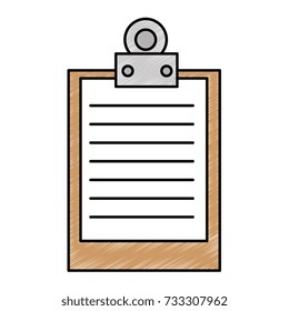 clipboard document isolated icon