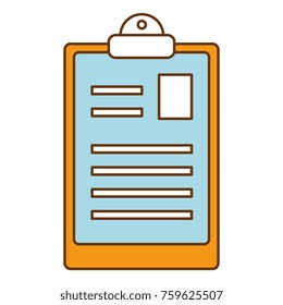clipboard document isolated icon