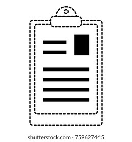 clipboard document isolated icon