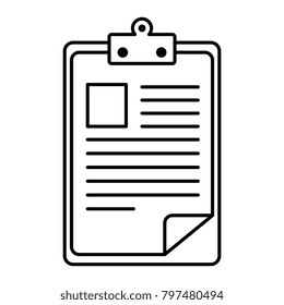 clipboard document isolated icon