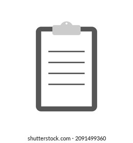 clipboard with document isolated on white background