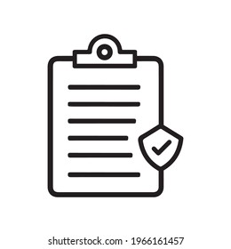 Clipboard document list paper icon