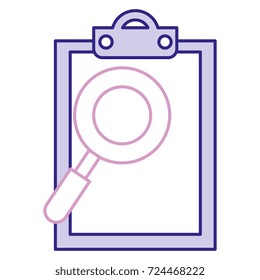 clipboard document with magnifying glass
