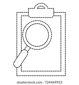 clipboard document with magnifying glass