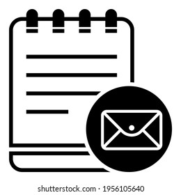 El portapapeles documenta el diagnóstico de notas de papel informe vector de ilustración plana con carta de sobre de correo y diseño de símbolos de lista.