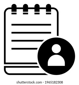 Dokumentennotendiagnose in der Zwischenablage: Flache Vektorgrafik mit Symbol für die Benutzer-ID und Symboldesign der Liste.