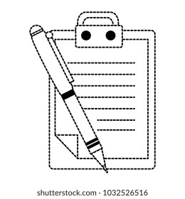 clipboard document with pen