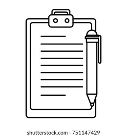 clipboard document with pen