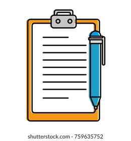 clipboard document with pen