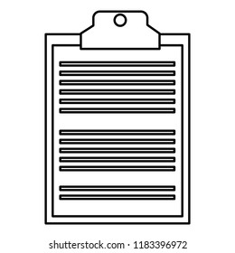 Clipboard document symbol in black and white