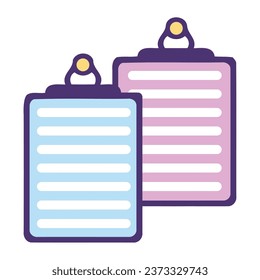 ilustración de documentos del portapapeles diseño aislado
