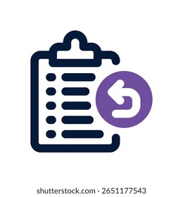 clipboard duotone icon. Sleek and modern vector icon for websites, mobile apps, marketing materials, and corporate design. Fully scalable and ready to use.