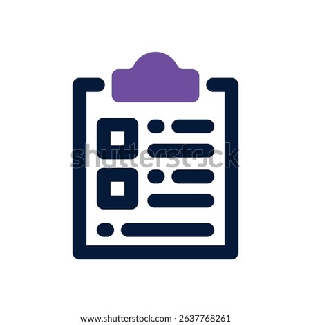 clipboard duotone icon. Sleek and modern vector icon for websites, mobile apps, marketing materials, and corporate design. Fully scalable and ready to use.