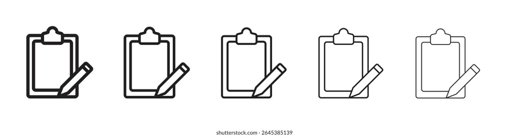 Clipboard edit icon vector illustration isolated