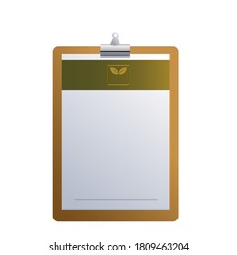 clipboard with elements brands company vector illustration design
