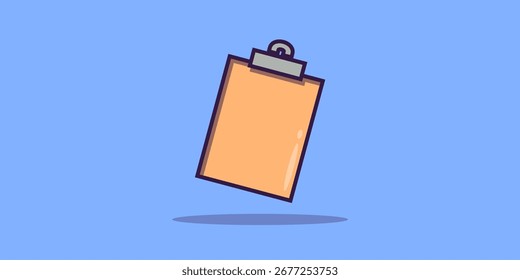 Clipboard with empty paper vector illustration