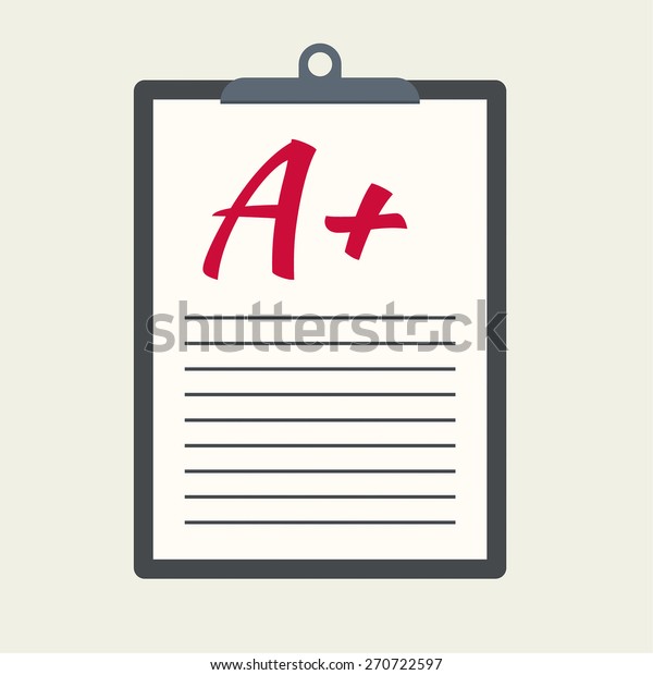 Clipboard Exam Papers Evaluation Plus Stock Vector (Royalty Free) 270722597