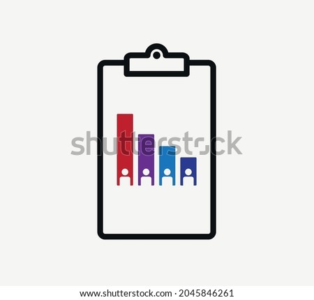 Clipboard and exit poll icon vector logo design template