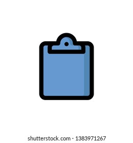 Clipboard Fill vector icon. Clipboard concept stroke symbol design. Thin graphic elements vector illustration, Fill pattern for your web site design, logo, UI. EPS 10. - Vector