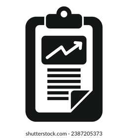 Icono de financiación del portapapeles vector simple. Economía crediticia. Retención de semitono