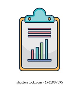 clipboard with financial chart document