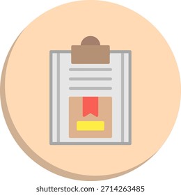 Ícone de Estilo de Círculo Plano da Área de Transferência
