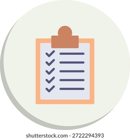 Ícone de Estilo de Círculo Plano da Área de Transferência