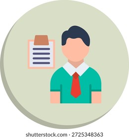 Ícone de Estilo de Círculo Plano da Área de Transferência