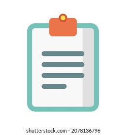 clipboard flat clipart vector illustration