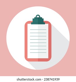 Clipboard flat icon