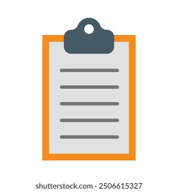 Clipboard Flat Icon Design For Personal nad Commercial Use