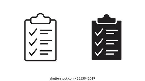 Clipboard flat simple vector symbols illustration.