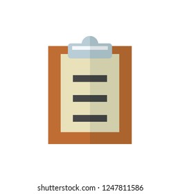 clipboard flat vector icon