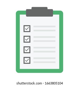clipboard flat vector icon isolate 