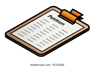 A Clipboard With A Form - Petition.