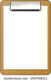 Clipboard frame isolated vector illustration.