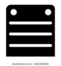 Clipboard Generic icon. vector illustration. black and white with high resolution
