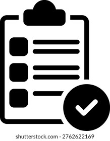clipboard glyph icon illustration vector