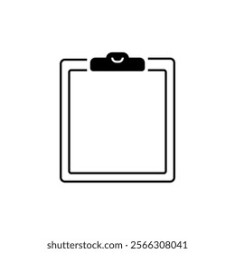 Clipboard Glyph Icon. linear style sign for mobile concept and web design. Outline vector icon.