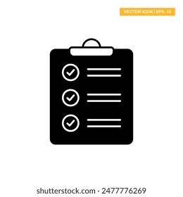 Clipboard glyph icon vector design illustration