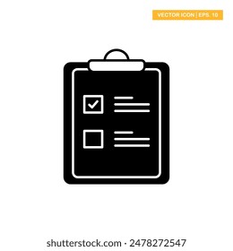 Clipboard glyph icon vector design illustration