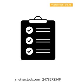 Clipboard glyph icon vector design illustration