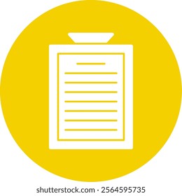 Clipboard Glyph Multi Circle Vector Icon Design