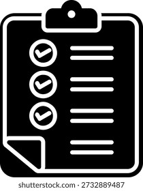 Clipboard Glyph Vector Icon Design