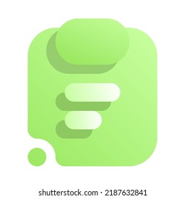Clipboard Gradient Flat style icon vector design and illustration template