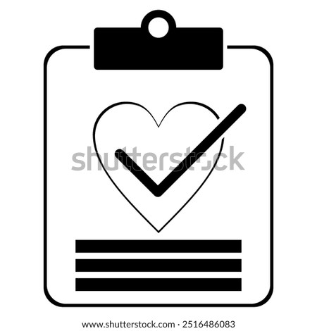 Clipboard with heart. Health Tests and Medical Services Icon. Medical insurance. Medical record. Medical diagnosis. Checkup patient in laboratory and record. 