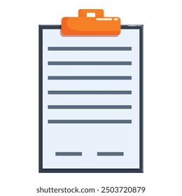 Clipboard is holding a blank document with lines, representing planning and organization