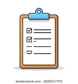 A clipboard holding a checklist with checkmarks and documents, symbolizing organization, planning, and task management in professional or personal settings.