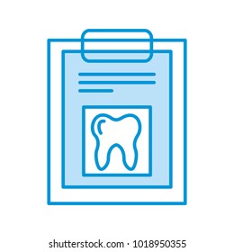 clipboard with Human tooth isolated icon